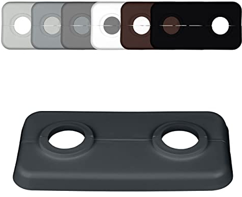 1 STÜCK Doppel Heizungsrohr Rosette, Farben und Größen, 2-teilig, Heizung, Rohrabdeckung, Abdeckrosetten, Verkleidung, Heizkörper Rosetten, Polypropylen in Sonderfarben (21,3mm, RAL 7016)