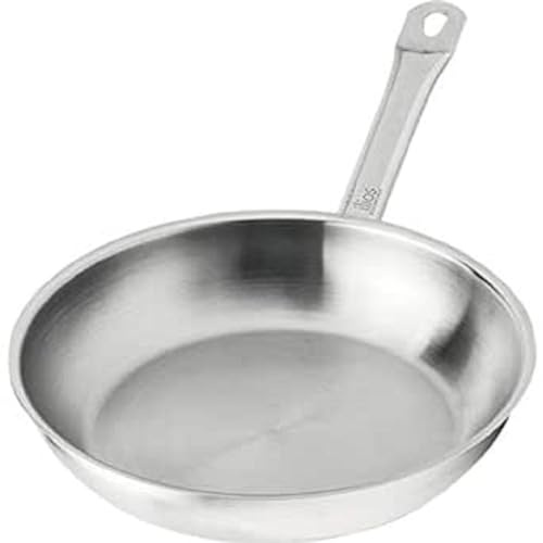 ilios Kochkunst Bratpfanne Mehrschicht, 20 cm, unbeschichtet, induktionsgeeignet, aus Edelstahl