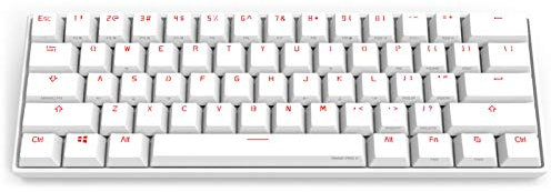 CORN Anne Pro 2 - Teclado mecánico para juegos 60% retroiluminado RGB verdadero, con cable/inalámbrico, Bluetooth 5.0 PBT tipo C, hasta 8 horas de duración extendida de la batería, teclas completas