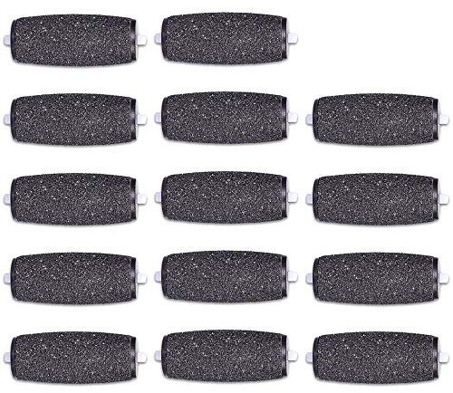 [14 Stück]Extra Grob Mineral Ersatzrollen Kompatibel Mit Velvet Smooth Hornhautentferner Nachfüll-Rollen mit Diamantpartikeln