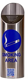 INOXLM Aschenbecher aus Edelstahl für den Außenbereich, hergestellt in Italien, zur Wanddekoration, für Pub, Bar, Pizzeria, Restaurant, Zigarettenetui