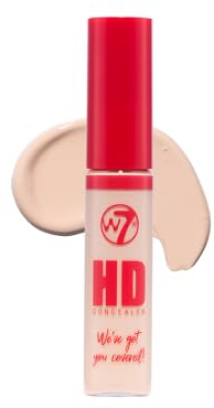 W7 HD Concealer - Rich and Creamy Matte Formula - Medium Lasting & Buildable Coverage (LW5 Light Warm)