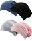 SATINIOR 4 Stück Satin gefütterte Schlafmütze Slouchy Beanie Slap Mütze für Damen, Schwarz, Grau, Dunkelblau, Rosa, M