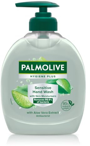 Palmolive Seife Hygiene+ Sensitive 300ml - flüssige Handseife mit Aloe Vera zur sanften Reinigung der Hände