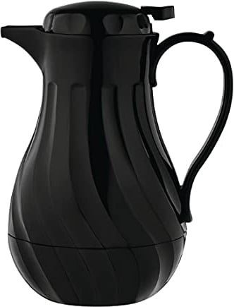 Olympia Insulated Swirl Jug in Black with Screw ?ap - Plastic - 2 LTR 70 Oz