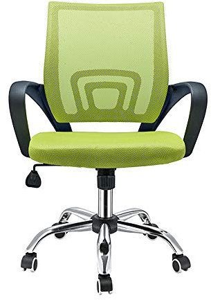 Panana Ergonomic Office Chair - Mid-Back Mesh Upholstered Seat Swivel Task Chair (Green)