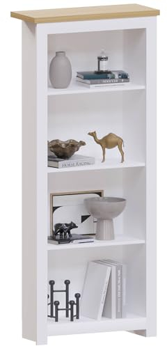 Vida Designs Büro-Bücherregale, MDF, Spanplatte und Melaminfurnier, Weiß, Standard
