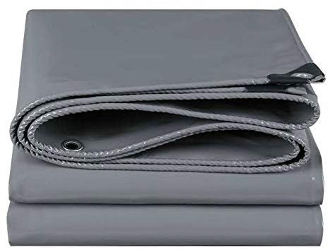 3X4m/10x13ft PVC Abdeckplane, LKW Plane Industrie Gewebeplane Wasserdicht Schutzplane 500 g/m² Bootsplane Poolplane Grau