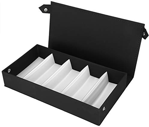 Sonew Caja organizadora para gafas de sol, caja para gafas, 5 rejillas, caja de almacenamiento para gafas, caja protectora para gafas de sol, organizador de joyería