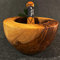 What the Art!® Olive Wood «Le Conique» L | Mortier en bois d'olivier + pilon + cadeau | env. Ø 14 x ↑ 8-10 cm