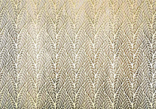 Fototapete gold Blätter Pflanzen Moderne Wohnzimmer Schlafzimmer Wandtapete Vlies Tapete Latexdruck UV-Beständig Geruchsfrei Hohe Auflösung Montagefertig (13679, V8 (368x254 cm) 4 Bahnen)