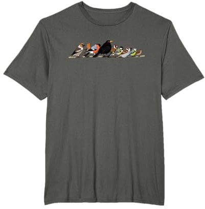 Mirlo Petirrojo Pájaro de Jardín Observador de Aves Biólogo Camiseta