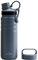 GrandTies 2 Lids Sports Stainless Steel 24oz Vacuum Insulated Wide Mouth Water Bottles, Travel Metal Canteen, Coldest Bottle for Men and Women– Stone Grey