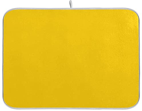 Gold Large Dish Dry Mat Xl para platos Bayeta Escurreplatos Accesorios de cocina Contador Microfibra Escurridor Almohadilla Resistente al Calor Mat Decoración 18x24 pulgadas
