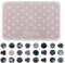 Personalised Extra Large Pet Feeding Mat | Machine Washable & Absorbent Carpet Pile | Non-Slip Backing | Polka Dot Pink