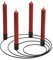 Adventskranz SPIRALE Kerzenring Kerzenhalter Kerzenleuchter rund Adventsgesteck aus Metall schwarz für Stab-Kerzen Ø 27cm Deko-Kranz Weihnachts-Deko Kerzen-Halter Weihnachten Advent Winter Wohungsdeko