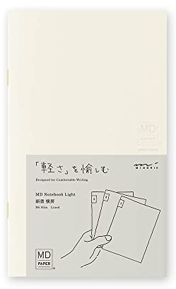 Midori 15301006 MD Notizbuch, Licht, Neues Buch, Horizontalregel, 3er Set, A