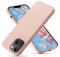 OIIAEE Liquid Silicone Case Designed for iPhone 13 Mini Case, Ultra Slim Shockproof Protective Phone Case Cover with Soft Anti-Scratch Microfiber Lining, 5.4 inch, Sand Pink