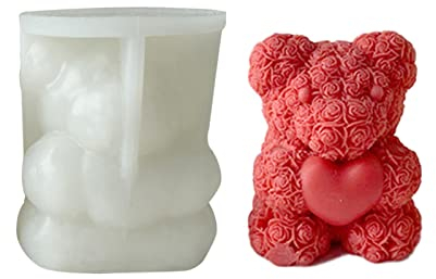 Yusheng Bär Silikonform Silikon-Kerzenform, Eisformen Silikon Harz Gießform Für Kuchen Dekoration Schokolade Handgemachte Süßigkeit Herstellung