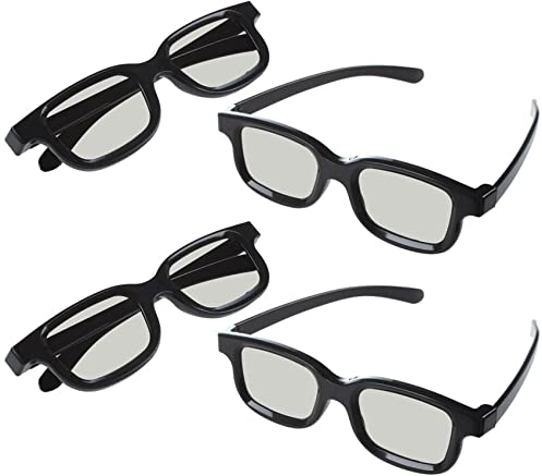 ZIUTPDAX 4 gafas 3D para televisores de cine 3D