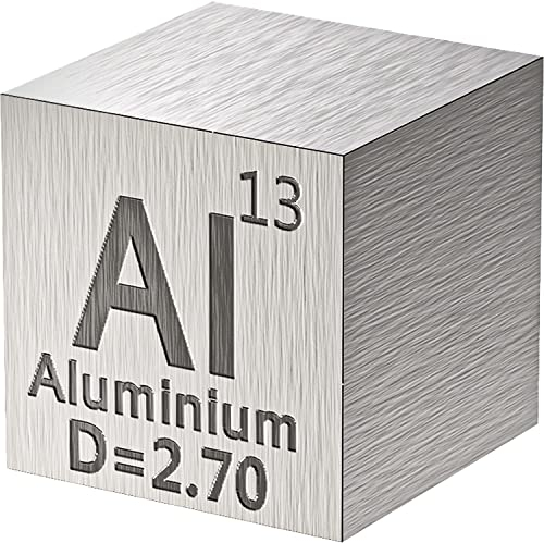 OURECO Alumielement Al Dichte Würfel,10/25.4Mm Elementsammlung Periodenwürfel,Experimentiermaterial Diy Display/25.4Mm / 1Inch