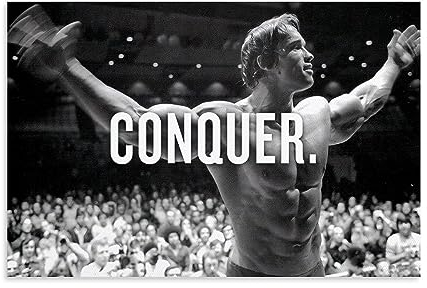 UMCHU Arnold Schwarzenegger Conquer Poster Dekorative Malerei Leinwand Wandkunst Wohnzimmer Poster Schlafzimmer Malerei,Wandkunst Bilddruck Moderne Familienzimmer Dekor 08x12inch(20x30cm)