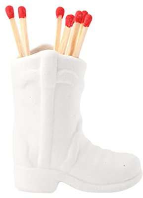 Cowboystiefel-Streichholzhalter, handgefertigter Keramik-Streichholzhalter mit Schläger, niedlicher Streichholzhalter, Cowgirl-Western-Streichholzhalter für Zuhause, Kamin, Badezimmer, Küche,