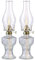 Lunartec Retro-Petroleumlampe: 2er-Set Petroleum-Sturmlaterne, Abnehmbarer Dochteinsteller, 32 cm (Sturmlaternen mit Glaskolben, Indoorlaterne)