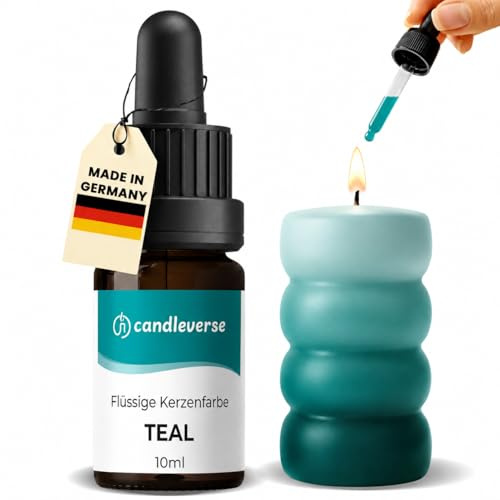 Candleverse Premium Flüssige Kerzenfarbe [Teal] | Hochkonzentrierte Farbe für DIY Kerzenherstellung | 10ml Flasche