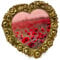 Isaac Jacobs International Isaac Jacobs 5x5 Gold Heart Shaped Rose Border Resin Frame, Photo Tabletop & Wall Display Hanging Display & Home Décor (5x5, Gold)