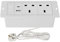 Recessed Power Socket with USB C,Desk Power Strip with USB & Type-C,Desktop Power Sokcet 2 Outlets for Office Kitchen (White)