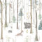 UNIK Nordic Vliestapete BxH: 150x250 cm mit Kinder und Baby XXL Wald Motiv, Kindertapete mit Waldtiere Aquarell Design, Fototapete für Kinderzimmer, Premium Foto Tapete mit 180g/m2 Stärke
