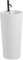 Rea BLANKA Lavabo FREESTANDING Lavabo Bagno 40 x 40 x 85 cm Ceramica (Bianco)