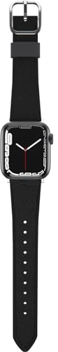OtterBox Symmetry Cactus Leather Uhrenarmband für Apple Watch 42mm/41mm/40mm, weiches, angenehmes und strapazierfähiges für Apple Watch, Schwarz