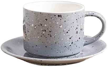 Verre Cafe Tasses à Expresso Mugs Tasse En Céramique Créative Et Personnalisée 300ML Tasse À Boire De Grande Capacité Avec Cuillère À Couvercle Pour Le Bureau Tasse a Thé Latte Cappuccino ( Color : B