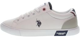 U.S. Polo Assn. BASTER001M4TH2 Sneaker aus Canvas für Herren, weiß blau, 43 EU