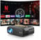 Portable 4K Projector【Google TV/Netflix Licensed/1200 ANSI】Auto Focus Smart Projector with WiFi and Bluetooth, HDR10+, Dolby Audio,Voice Control, Native 1080P Full HD Led Projectors for Home/Outdoor