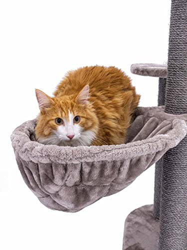 Petrebels Surface de couchage pour arbre à chat lavable, Ø 40 cm, pour troncs de Ø 9 cm à Ø 12 cm, avec fermeture éclair, couleur cappuccino