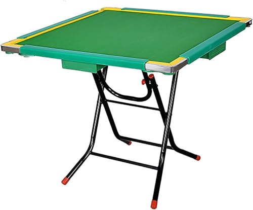 ZXSYYDS Mahjong-Tisch Für Zuhause, Quadratischer Domino-Kartenspieltisch Für 4 Spieler, Mit 4 Getränkehaltern Und 4 Schubladen, Quadratischer Spieltisch Für Mahjong, Poker, Blackjack