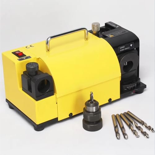RayGenius 120w Bohrer SchäRfmaschine Schleifmaschine,Eingebaute HochpräZisions-Spannzange Und Winkel Einstellbar, 3-15mm Schleifen SchäRfmaschine, Mit Standard-Spannzange。,13A