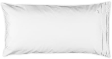 MÖVE Noblesse Kissenbezug 80x40 cm aus 100% Baumwolle, White/Moonlight