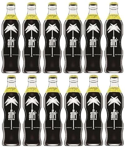 12 Flaschen Afri Cola Extra Koffein Glas Gastroflaschen a 0,2 L inkl. MEHRWEGPFAND + Space Keks gratis a 45 g von Onlineshop Bormann