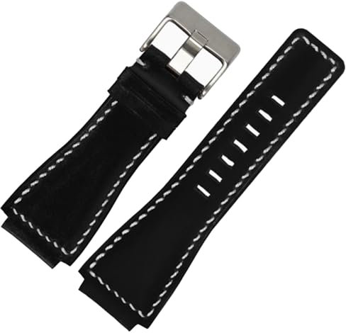 Lederarmband Uhr Herren Uhrenarmbänder Für Herren Kompatibel Mit Bell Ross Uhrenarmband 24Mm Armband Für Uhr Herren Uhrenzubehör B