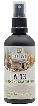 Loovolution Raum- & Kissenspray Lavendel, Natürliches Duftspray mit Ätherischen Ölen, 100ml – Entspannung & Frische für Zuhause und unterwegs, Vegan, Langanhaltend, Umweltfreundlich