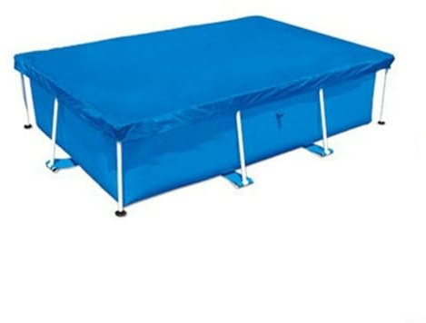 Fauhapyway Bâche de piscine rectangulaire réglable pour piscine carrée Bleu Résistant aux UV Étanche 221 x 150 cm