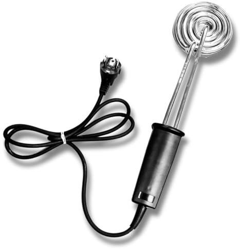 GOLDMAN SERVICE | Quemador de Azúcar Eléctrico Redondo | 900W Acero Inoxidable | Pala para Crema Catalana y Postres | Repostería Profesional sin Llama