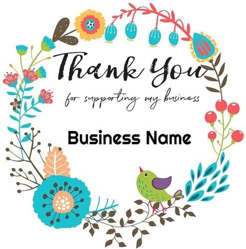 Custom Logo Stickers - Design Your Own Personalized Labels with Text, Image, & Photo - Waterproof, UV Protected, Fade & Heat Cold Resistant - Pack of 100 (Wreath 15, 76mm)