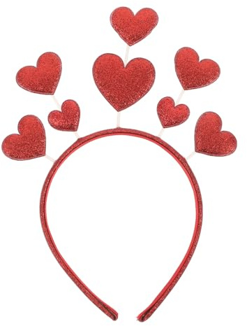 HOODANCOS Glitzerndes Herz Haarband für Damen Valentinstag Accessoire Leichtes und Bequemes Stirnband