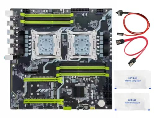 Awwertse M. 2 NVMe X99 Dual-Socket Motherboard LGA2011-3 Gigabit Ethernet 8x DDR3 RAM Support Up to Maximum 256GB X992D3