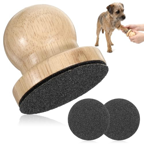 Dplolng Silent Dog Nail File with 3 Replaceable Filing Disc | Wooden Pet Nails Files for Dogs & Cats,Safe and Easy Nails Care,Ensures Smooth and Healthy